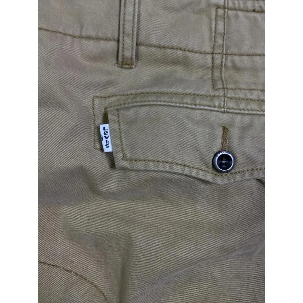 Vtg Levis Ace Cargo Pants Mens 38x32 (40x30) Loose Straight Khaki Grunge Skater